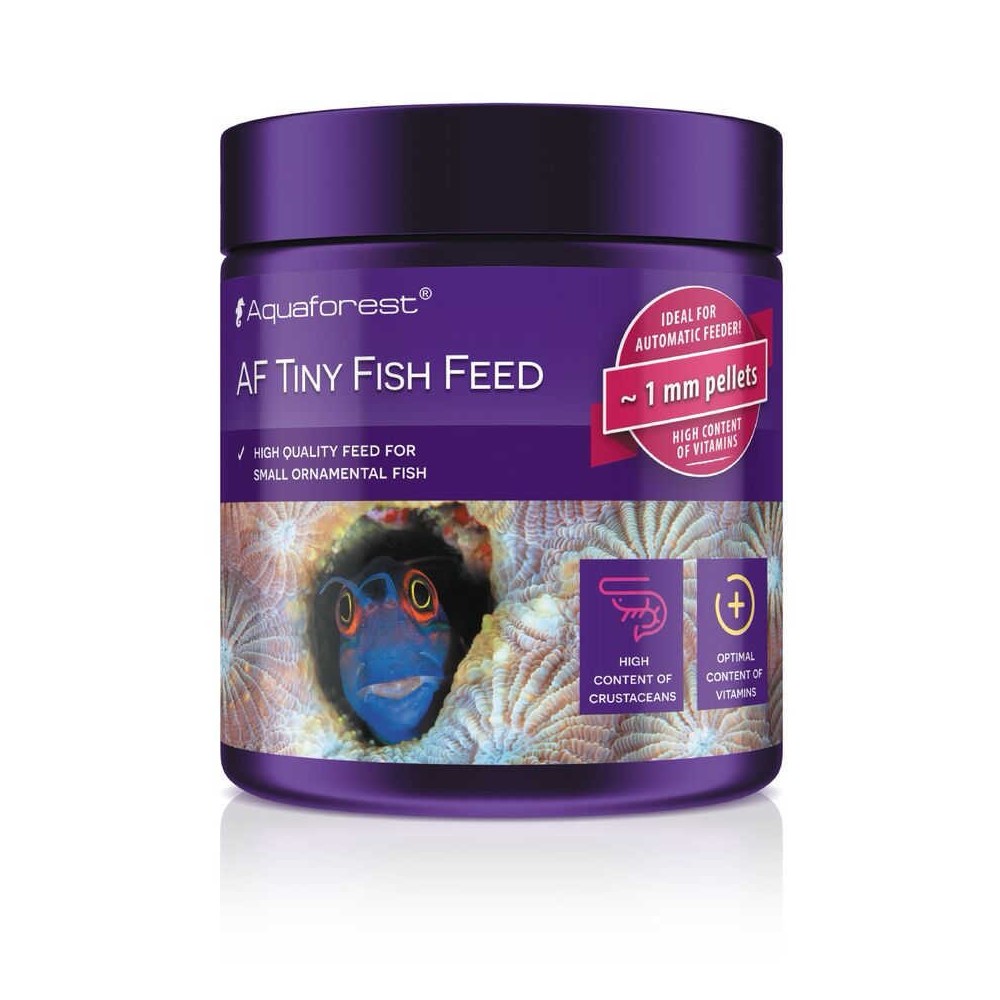 Alimento Aquaforest AF Tiny Fish Feed - Microgranuli Affondanti per Pesci ed Invertebrati