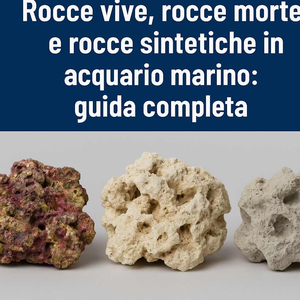 rocce vive, rocce morte e rocce sintetiche in acquario marino