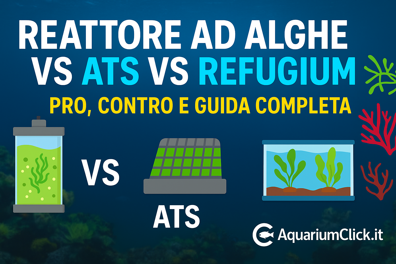 Refugium, reattore ad alghe e ATS