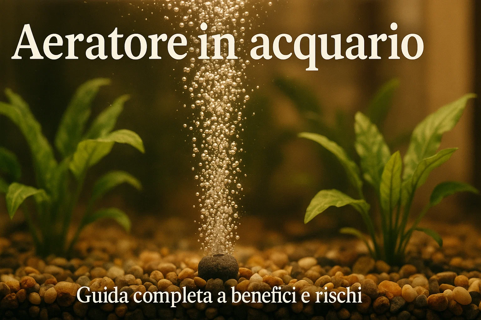 Aeratore in acquario