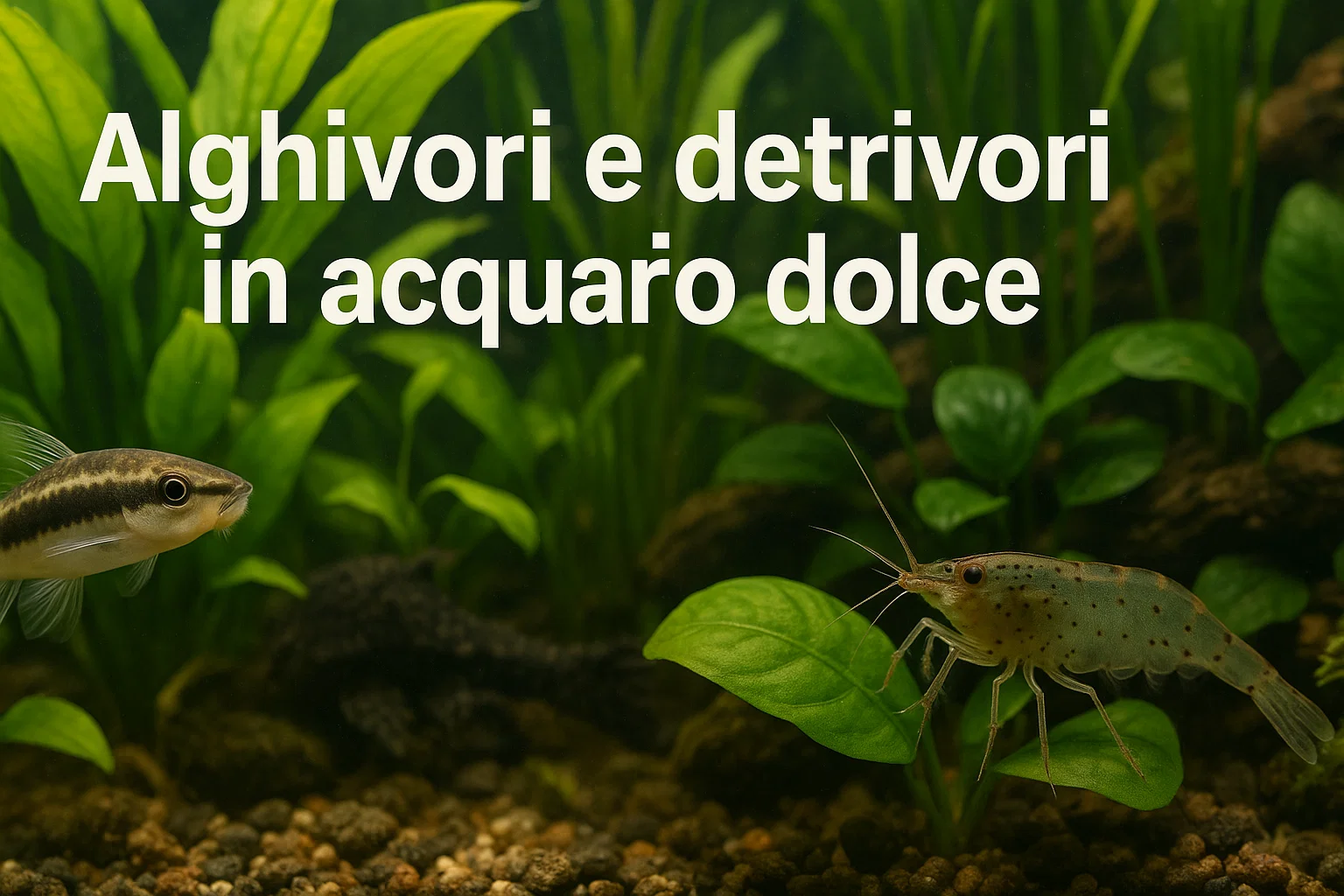 Alghivori e detrivori in acquario dolce