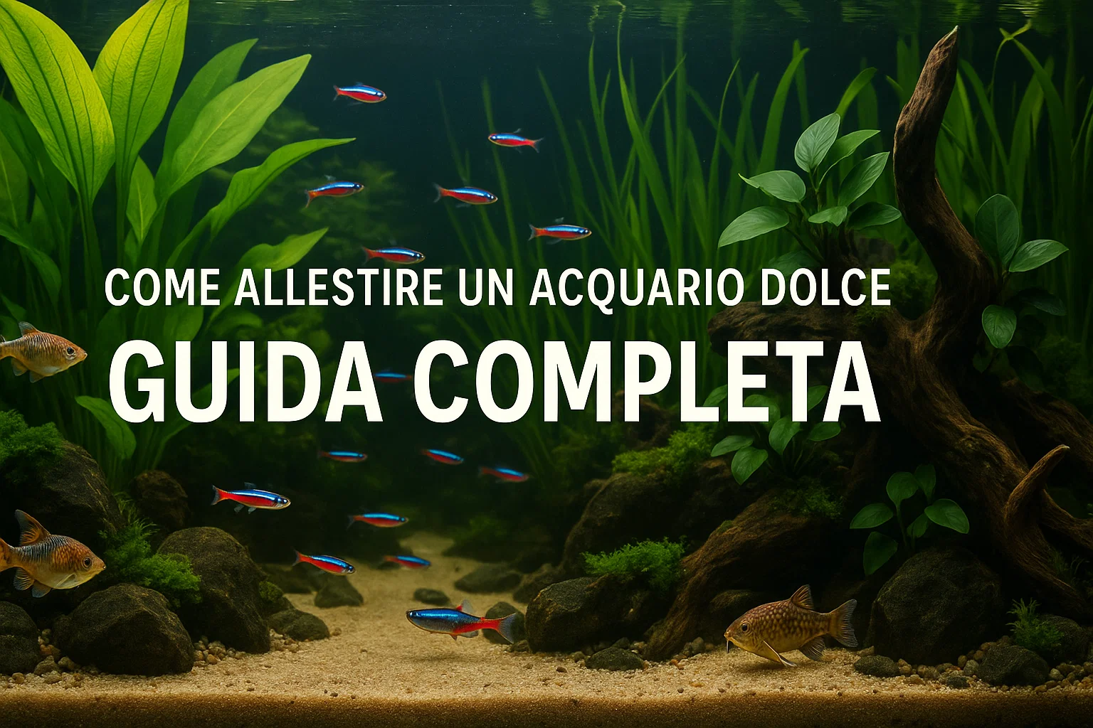 Allestire acquario dolce