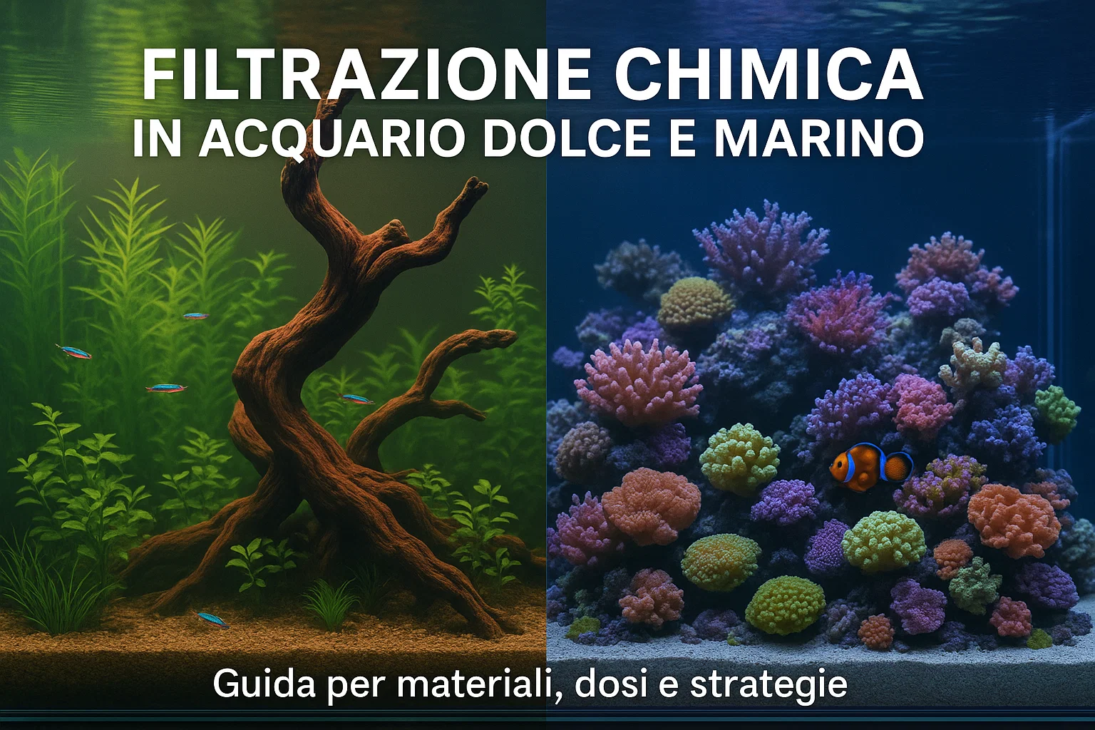 Filtrazione chimica in acquario