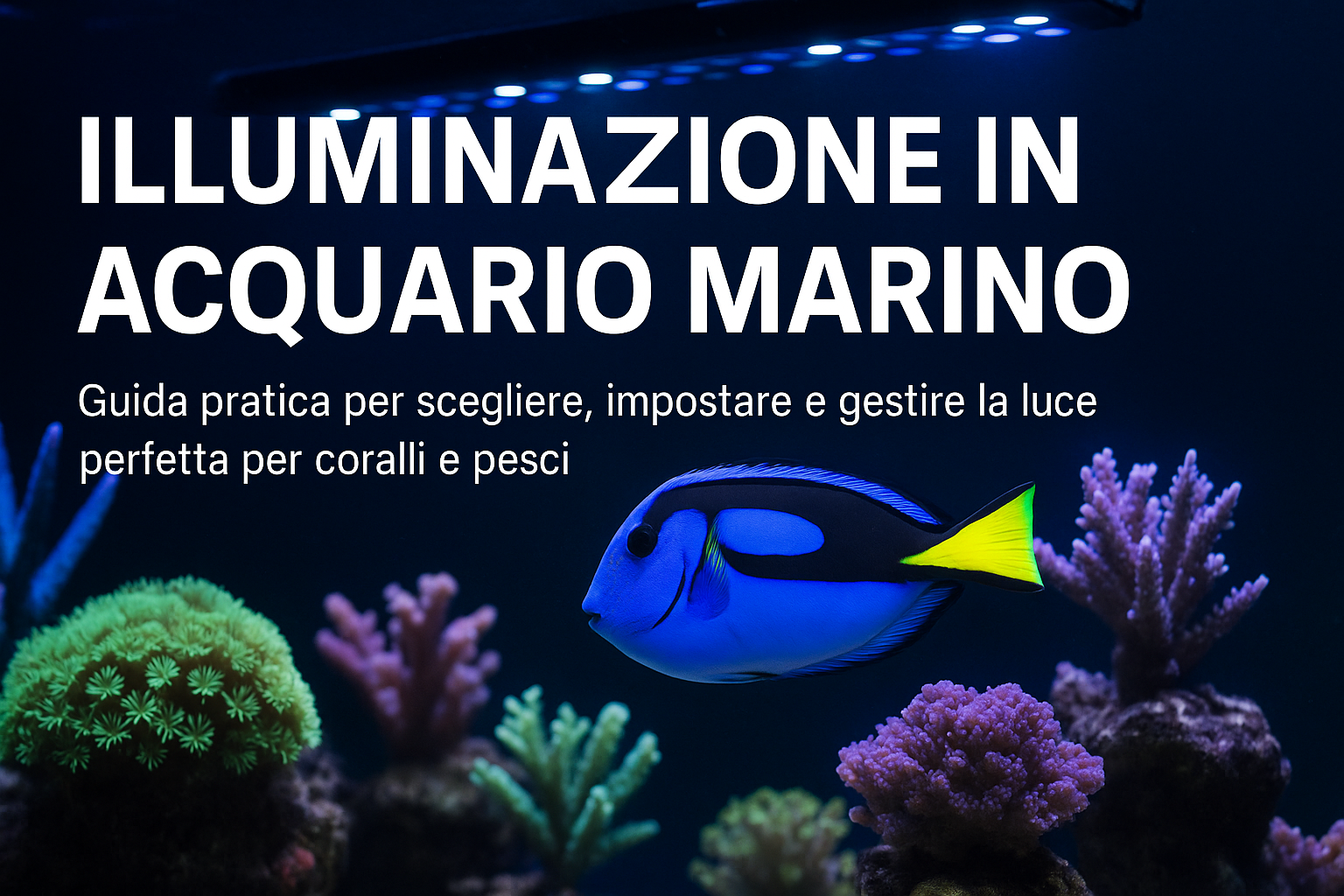 Illuminazione acquario marino