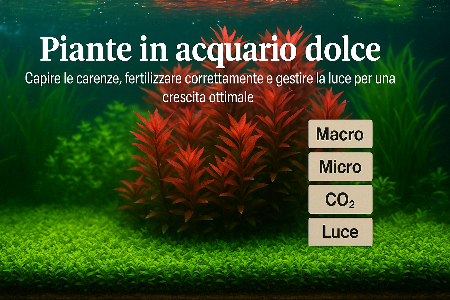 Piante in acquario dolce e fertilizzazione