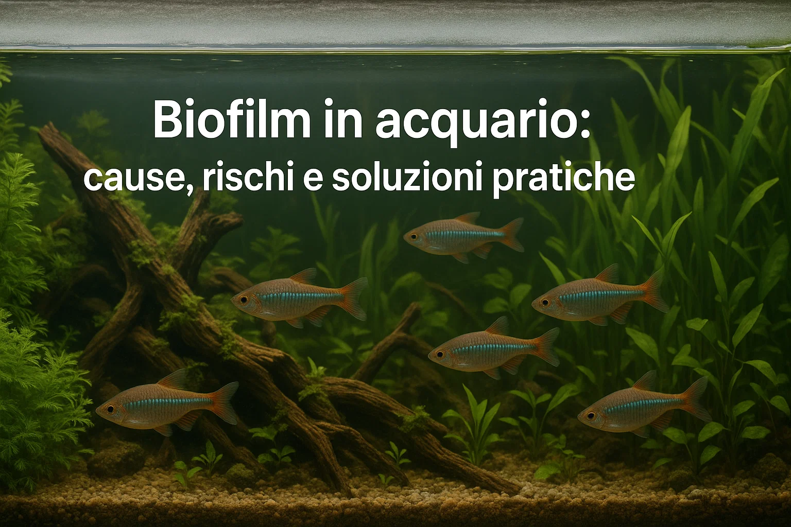 Biofilm in acquario