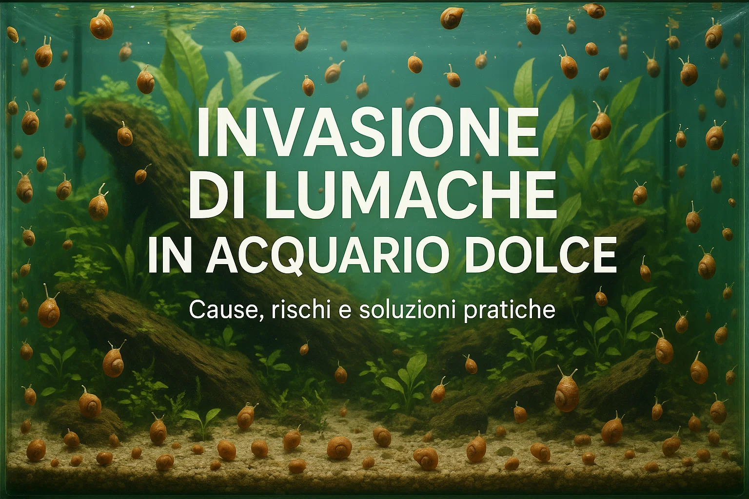 Invasione lumache acquario dolce